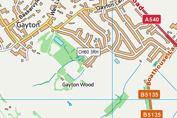 CH60 3RH map - OS VectorMap District (Ordnance Survey)