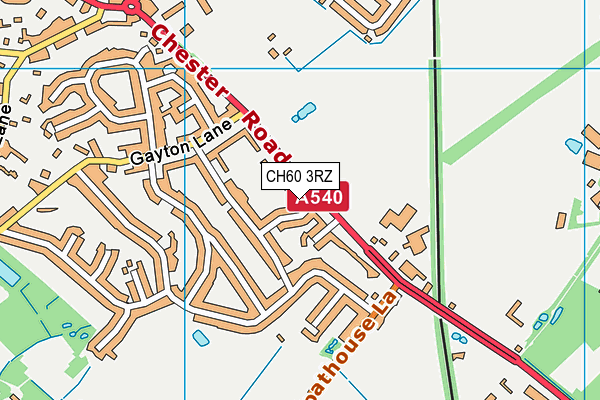 CH60 3RZ map - OS VectorMap District (Ordnance Survey)
