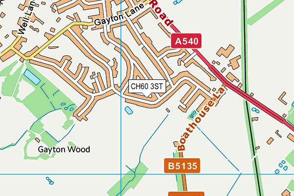 CH60 3ST map - OS VectorMap District (Ordnance Survey)