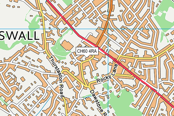 CH60 4RA map - OS VectorMap District (Ordnance Survey)