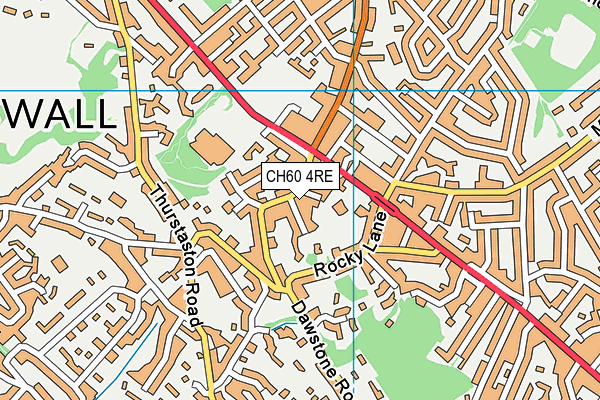 Physical Fitness Studios (Closed) map (CH60 4RE) - OS VectorMap District (Ordnance Survey)