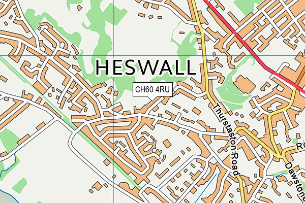 CH60 4RU map - OS VectorMap District (Ordnance Survey)