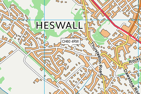 CH60 4RW map - OS VectorMap District (Ordnance Survey)