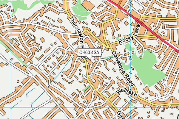 St Peters Ce School map (CH60 4SA) - OS VectorMap District (Ordnance Survey)