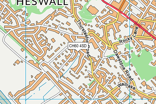 CH60 4SD map - OS VectorMap District (Ordnance Survey)