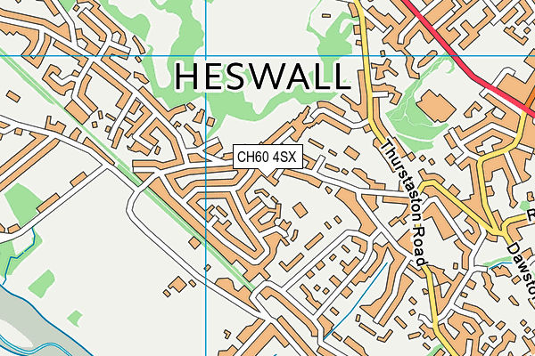 CH60 4SX map - OS VectorMap District (Ordnance Survey)