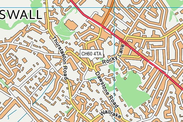 CH60 4TA map - OS VectorMap District (Ordnance Survey)