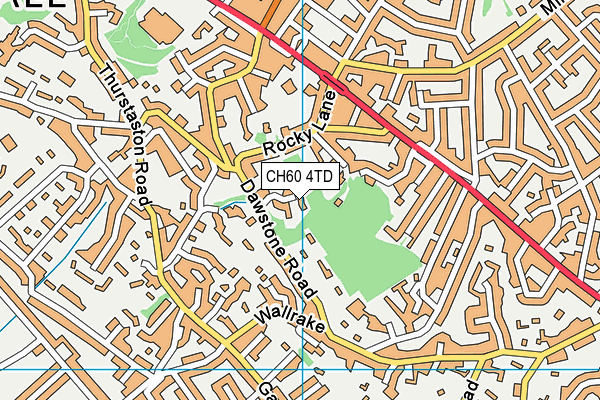 CH60 4TD map - OS VectorMap District (Ordnance Survey)