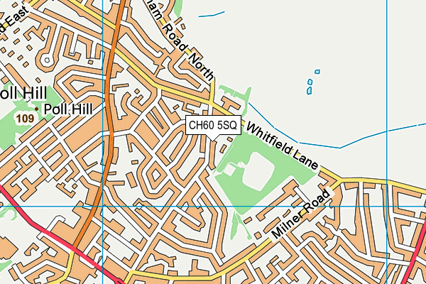 Whitfield Common map (CH60 5SQ) - OS VectorMap District (Ordnance Survey)