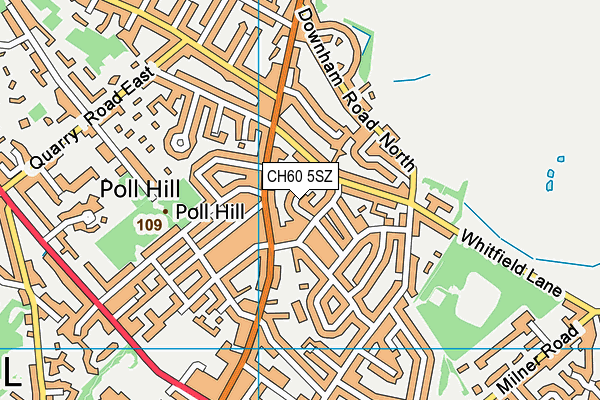 CH60 5SZ map - OS VectorMap District (Ordnance Survey)