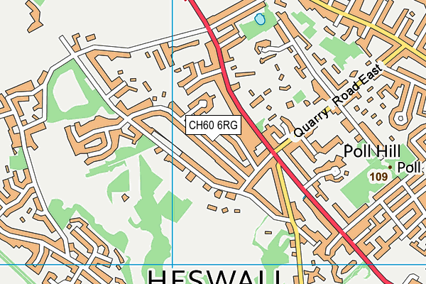 CH60 6RG map - OS VectorMap District (Ordnance Survey)
