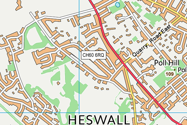 CH60 6RQ map - OS VectorMap District (Ordnance Survey)