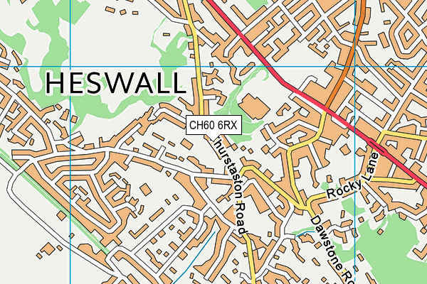 CH60 6RX map - OS VectorMap District (Ordnance Survey)