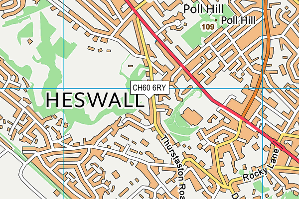 CH60 6RY map - OS VectorMap District (Ordnance Survey)