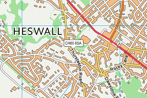 CH60 6SA map - OS VectorMap District (Ordnance Survey)