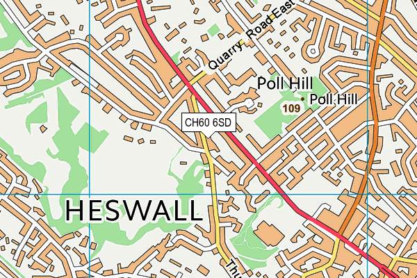 CH60 6SD map - OS VectorMap District (Ordnance Survey)