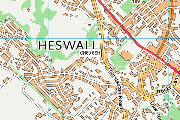 CH60 6SH map - OS VectorMap District (Ordnance Survey)