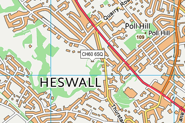 CH60 6SQ map - OS VectorMap District (Ordnance Survey)