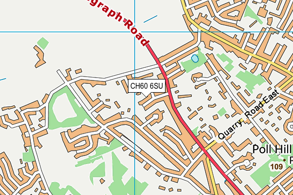 CH60 6SU map - OS VectorMap District (Ordnance Survey)