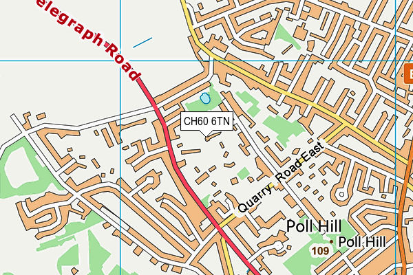 CH60 6TN map - OS VectorMap District (Ordnance Survey)