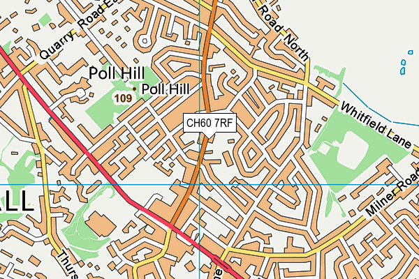 CH60 7RF map - OS VectorMap District (Ordnance Survey)