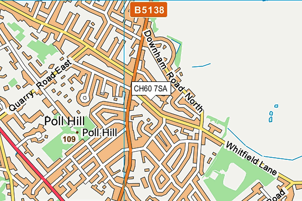 CH60 7SA map - OS VectorMap District (Ordnance Survey)