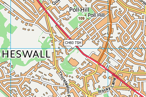 CH60 7SH map - OS VectorMap District (Ordnance Survey)