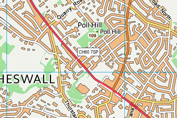 CH60 7SP map - OS VectorMap District (Ordnance Survey)