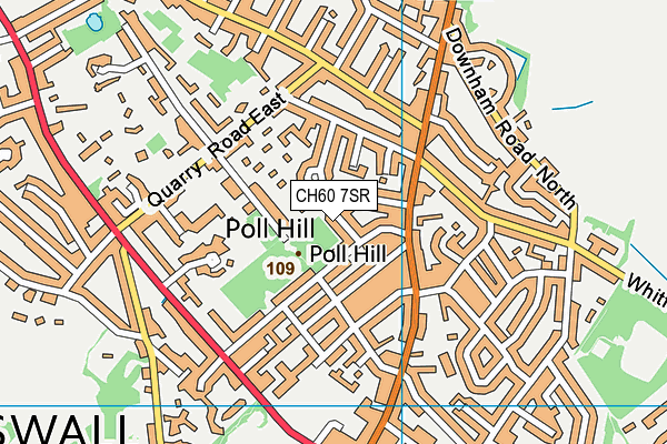 CH60 7SR map - OS VectorMap District (Ordnance Survey)