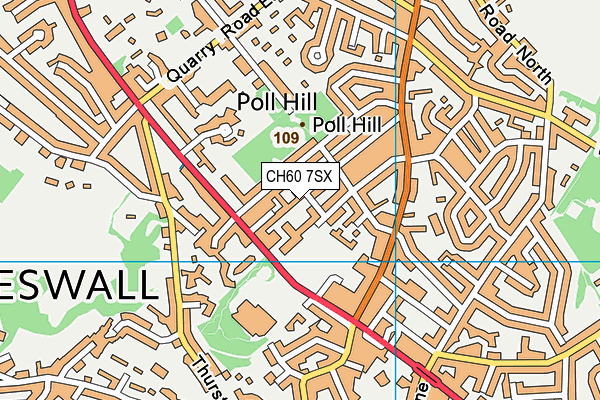 CH60 7SX map - OS VectorMap District (Ordnance Survey)