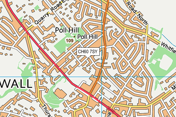 CH60 7SY map - OS VectorMap District (Ordnance Survey)