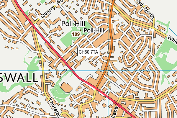 CH60 7TA map - OS VectorMap District (Ordnance Survey)