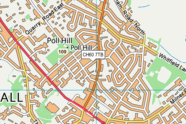 CH60 7TB map - OS VectorMap District (Ordnance Survey)