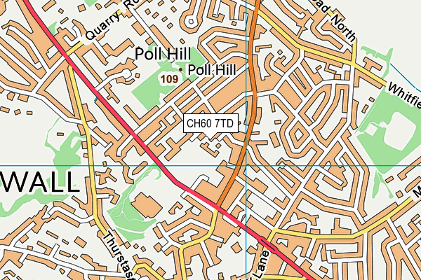 CH60 7TD map - OS VectorMap District (Ordnance Survey)