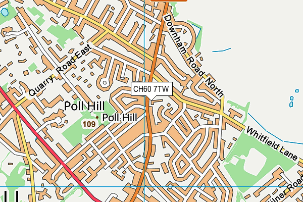 CH60 7TW map - OS VectorMap District (Ordnance Survey)