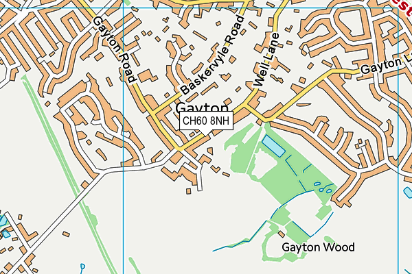 CH60 8NH map - OS VectorMap District (Ordnance Survey)