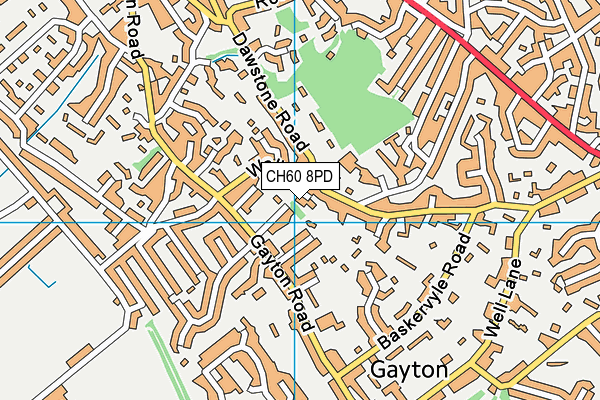 CH60 8PD map - OS VectorMap District (Ordnance Survey)