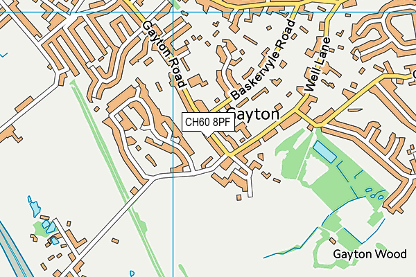 CH60 8PF map - OS VectorMap District (Ordnance Survey)