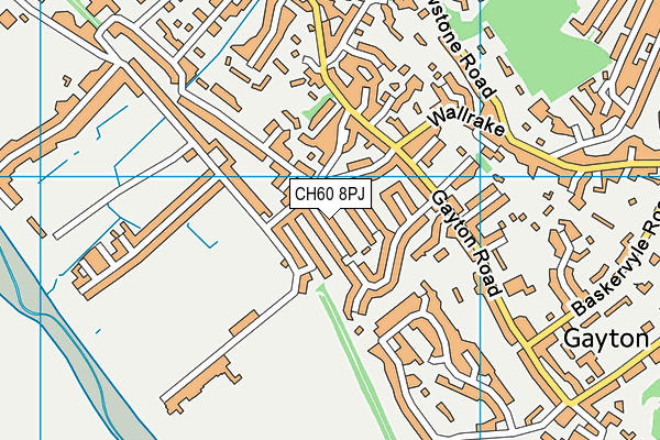 CH60 8PJ map - OS VectorMap District (Ordnance Survey)