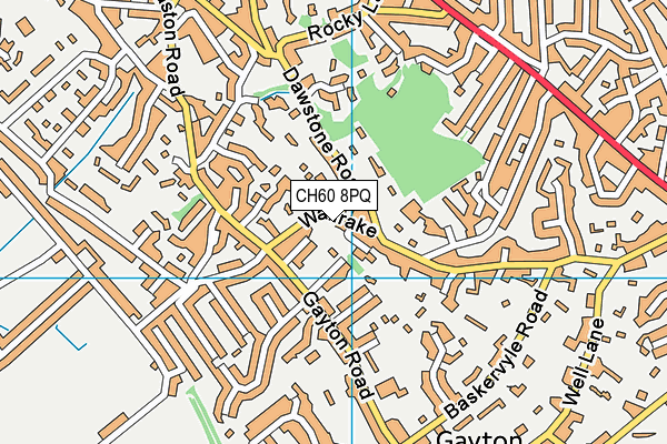 CH60 8PQ map - OS VectorMap District (Ordnance Survey)