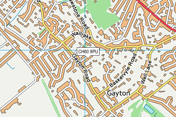 CH60 8PU map - OS VectorMap District (Ordnance Survey)