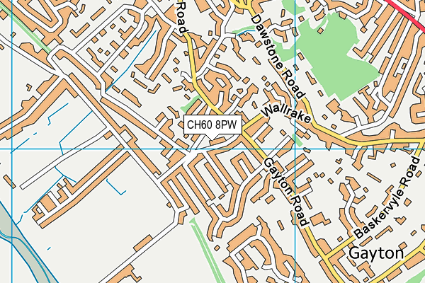 CH60 8PW map - OS VectorMap District (Ordnance Survey)
