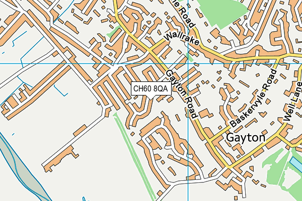 CH60 8QA map - OS VectorMap District (Ordnance Survey)