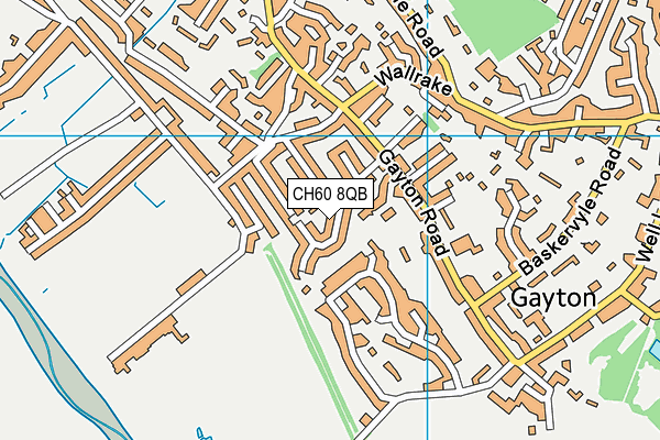 CH60 8QB map - OS VectorMap District (Ordnance Survey)