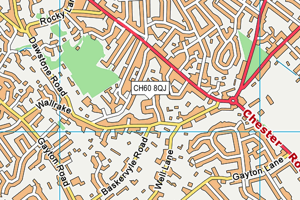 CH60 8QJ map - OS VectorMap District (Ordnance Survey)