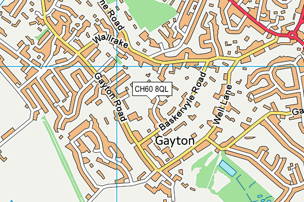 CH60 8QL map - OS VectorMap District (Ordnance Survey)