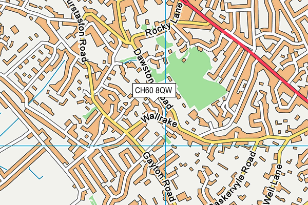 CH60 8QW map - OS VectorMap District (Ordnance Survey)