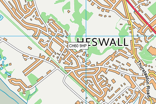 CH60 9HP map - OS VectorMap District (Ordnance Survey)