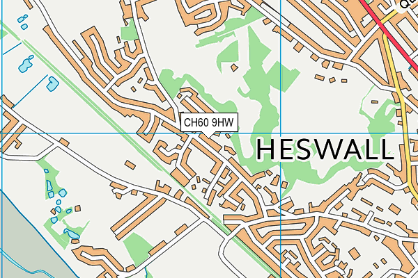 CH60 9HW map - OS VectorMap District (Ordnance Survey)