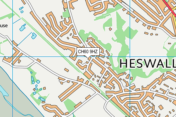 CH60 9HZ map - OS VectorMap District (Ordnance Survey)